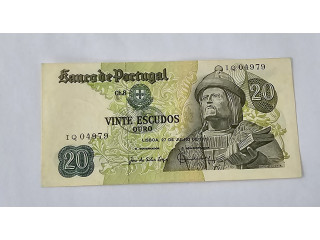 Nota 20 escudos antiga