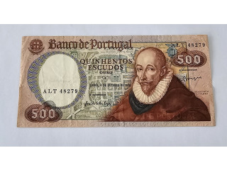 Nota de 500 escudos antigo