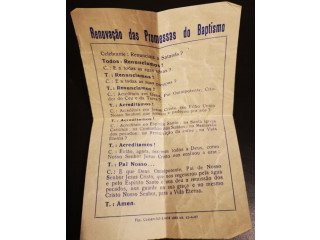 Documento antigo Religioso 1957