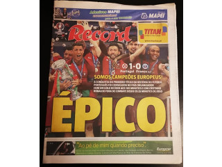 Jornal Record ( Campeão Europeu 2016 Portugal )